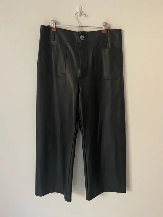Colette Cropped Vegan Leather Pants - Picture 10 of 15